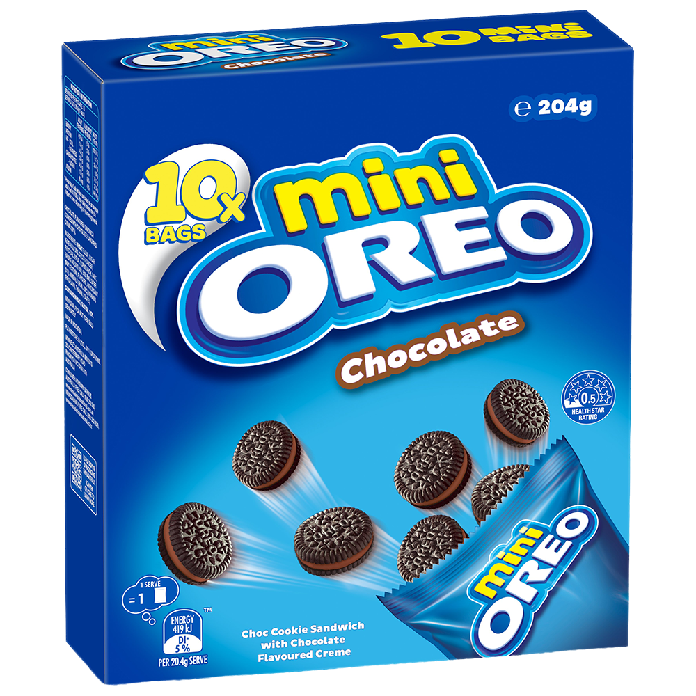OREO Mini Chocolate 10 Pack 204g - OREO Australia